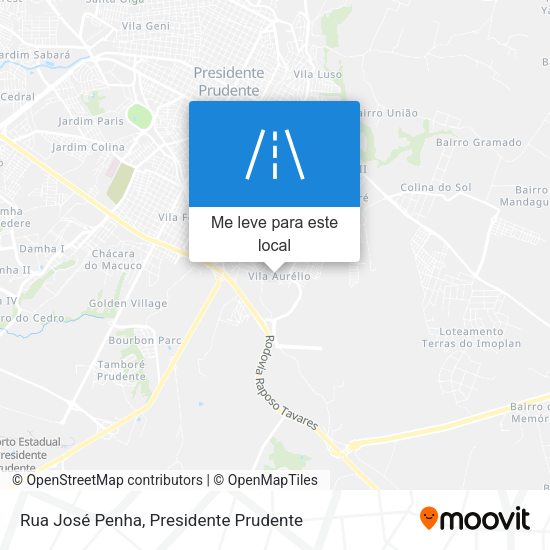 Rua José Penha mapa