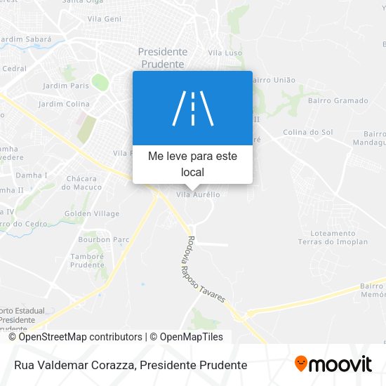 Rua Valdemar Corazza mapa
