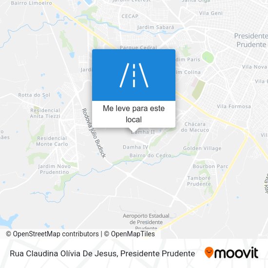 Rua Claudina Olívia De Jesus mapa