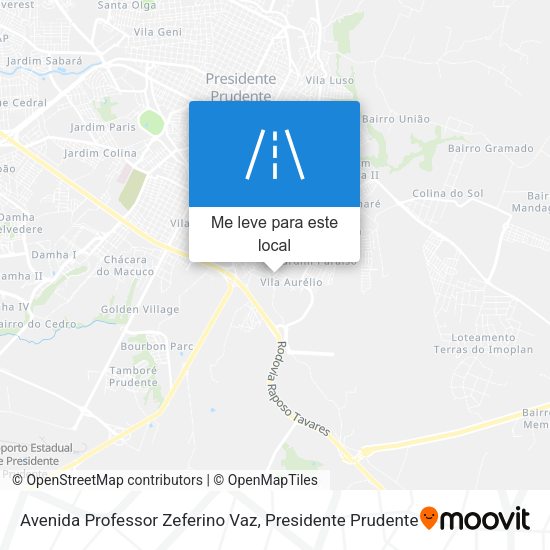 Avenida Professor Zeferino Vaz mapa
