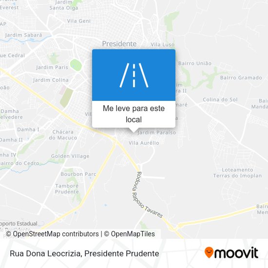 Rua Dona Leocrizia mapa