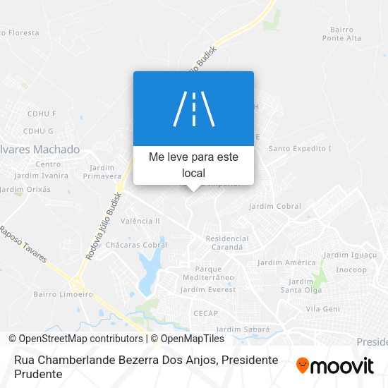 Rua Chamberlande Bezerra Dos Anjos mapa