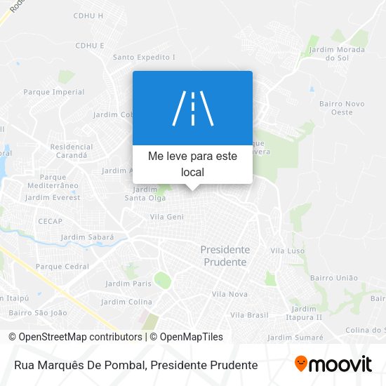Rua Marquês De Pombal mapa