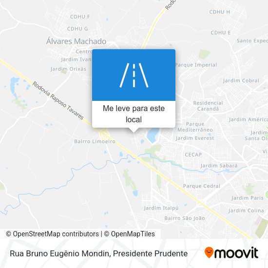 Rua Bruno Eugênio Mondin mapa