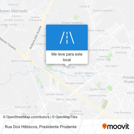 Rua Dos Hibiscos mapa