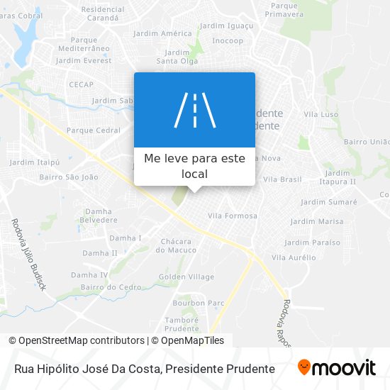 Rua Hipólito José Da Costa mapa