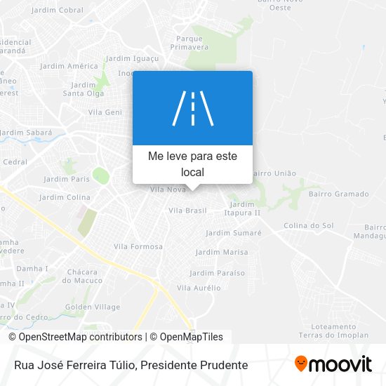 Rua José Ferreira Túlio mapa
