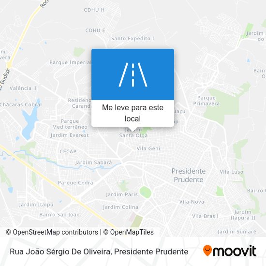 Rua João Sérgio De Oliveira mapa