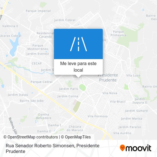 Rua Senador Roberto Simonsen mapa