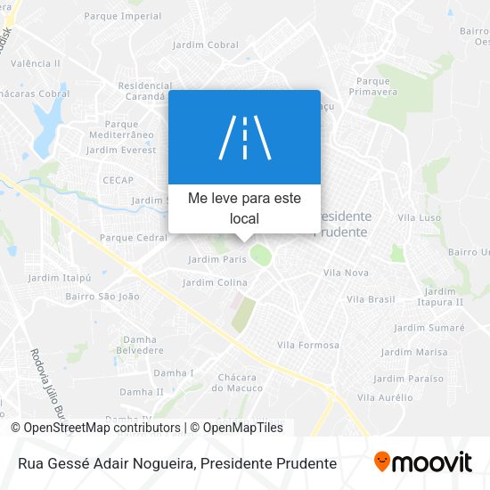 Rua Gessé Adair Nogueira mapa