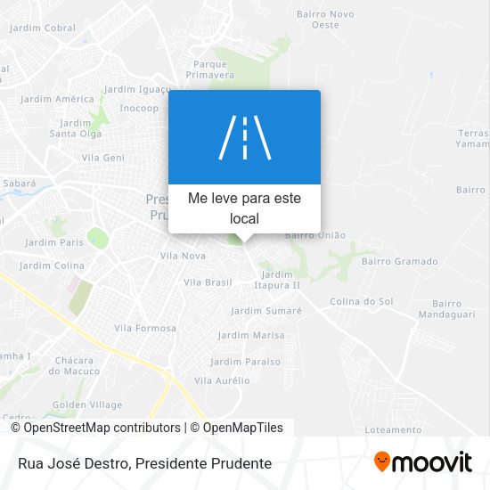 Rua José Destro mapa