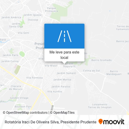 Rotatória Iraci De Oliveira Silva mapa