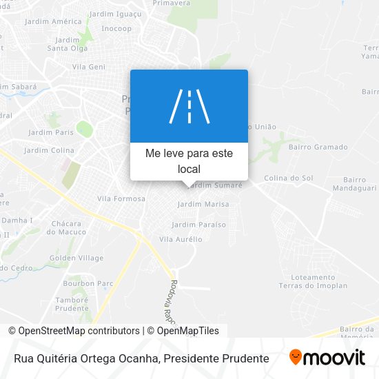 Rua Quitéria Ortega Ocanha mapa