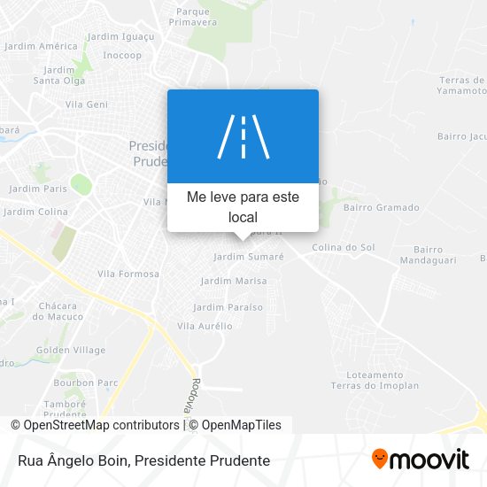 Rua Ângelo Boin mapa