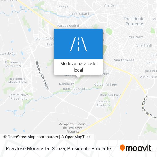 Rua José Moreira De Souza mapa