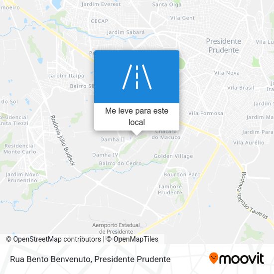 Rua Bento Benvenuto mapa