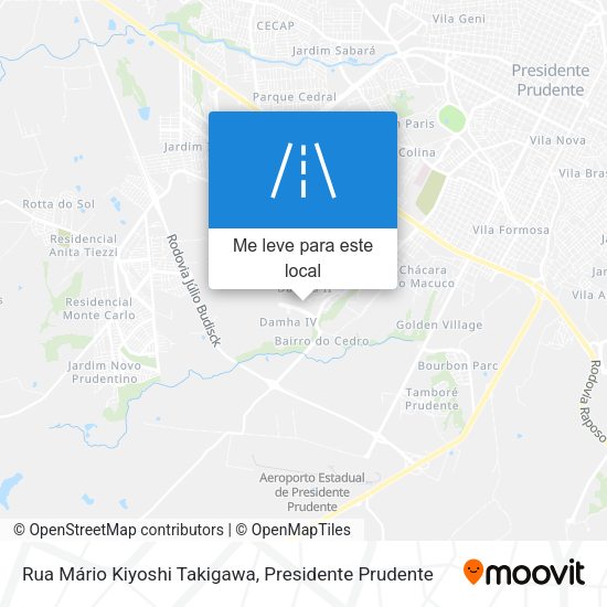 Rua Mário Kiyoshi Takigawa mapa
