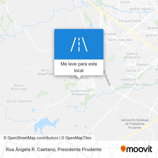 Rua Ângela R. Caetano mapa