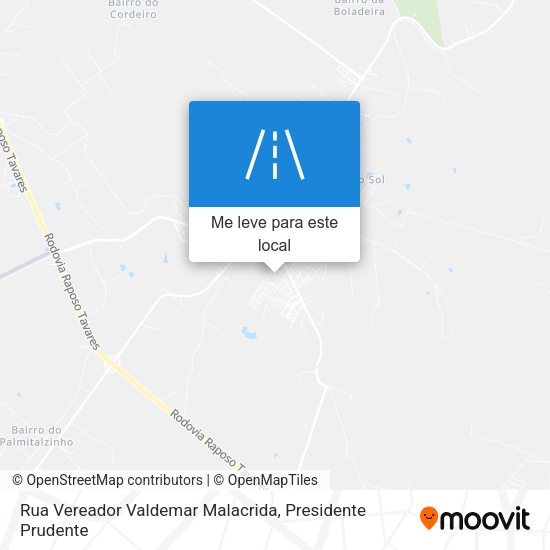 Rua Vereador Valdemar Malacrida mapa