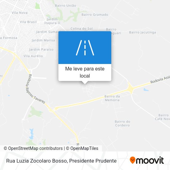 Rua Luzia Zocolaro Bosso mapa