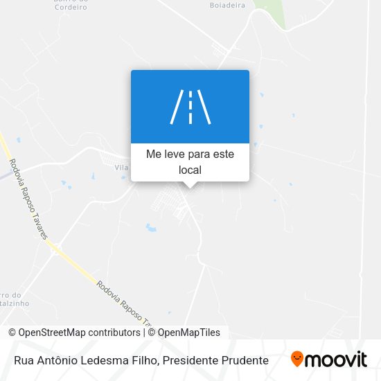 Rua Antônio Ledesma Filho mapa