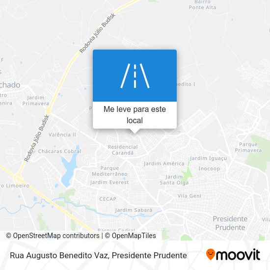 Rua Augusto Benedito Vaz mapa