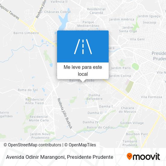 Avenida Odinir Marangoni mapa