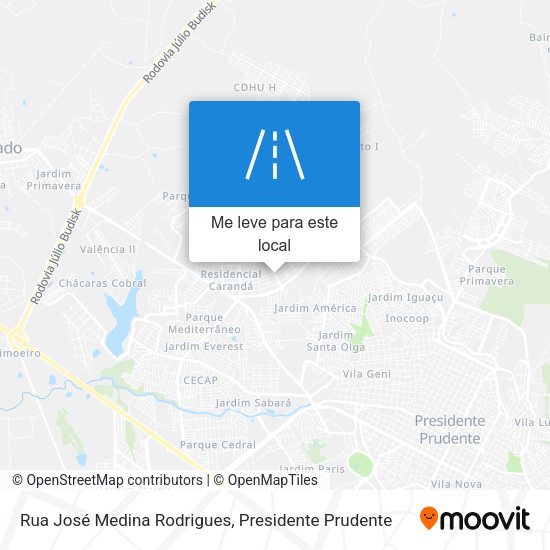 Rua José Medina Rodrigues mapa