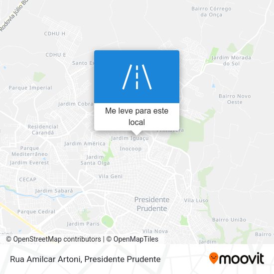 Rua Amilcar Artoni mapa