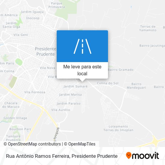 Rua Antônio Ramos Ferreira mapa