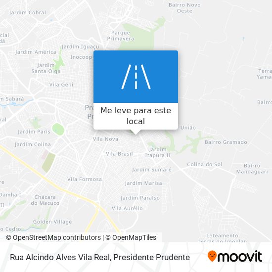 Rua Alcindo Alves Vila Real mapa