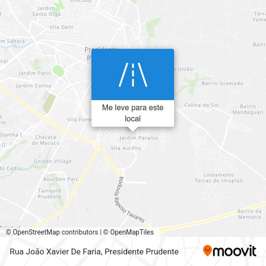Rua João Xavier De Faria mapa