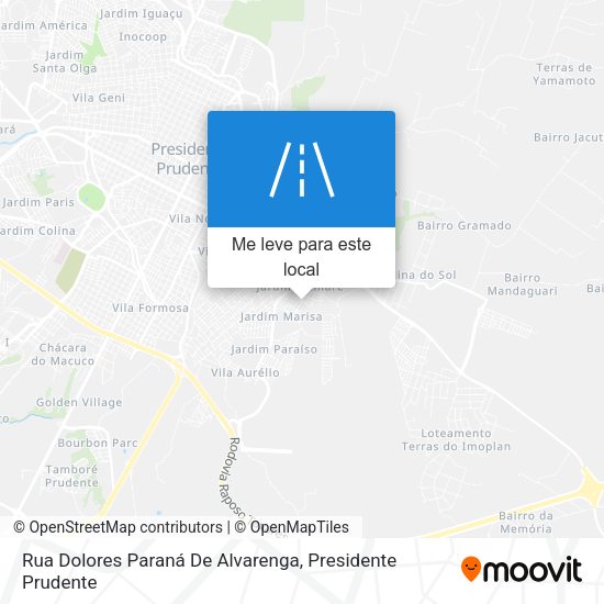 Rua Dolores Paraná De Alvarenga mapa