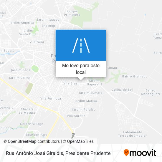 Rua Antônio José Giraldis mapa