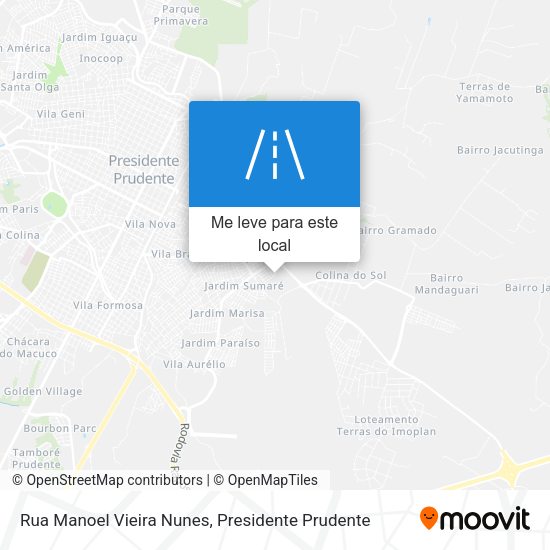 Rua Manoel Vieira Nunes mapa