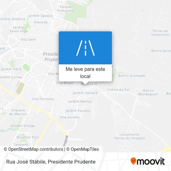 Rua José Stábile mapa