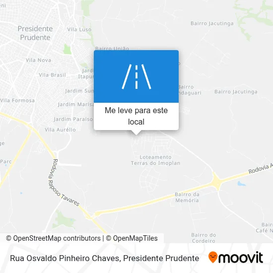 Rua Osvaldo Pinheiro Chaves mapa
