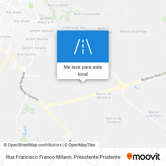 Rua Francisco Franco Milano mapa