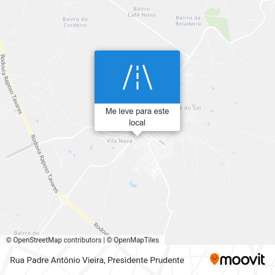 Rua Padre Antônio Vieira mapa