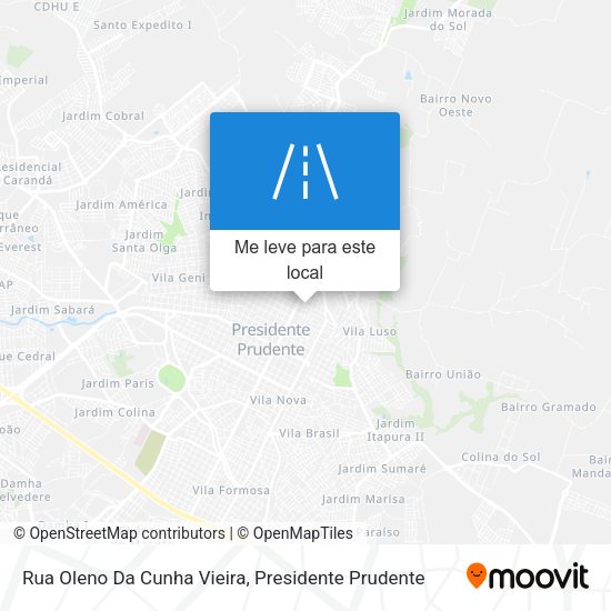 Rua Oleno Da Cunha Vieira mapa