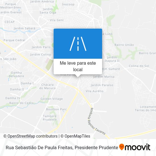 Rua Sebastião De Paula Freitas mapa