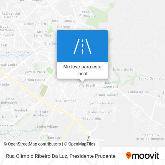Rua Olímpio Ribeiro Da Luz mapa