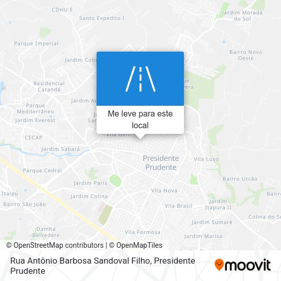 Rua Antônio Barbosa Sandoval Filho mapa