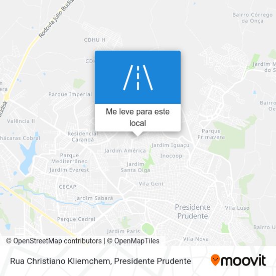 Rua Christiano Kliemchem mapa