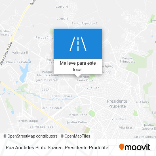 Rua Arístides Pinto Soares mapa