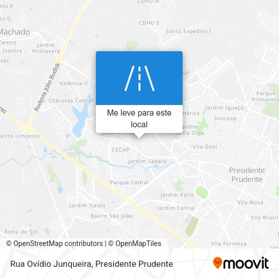 Rua Ovídio Junqueira mapa