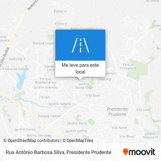 Rua Antônio Barbosa Silva mapa