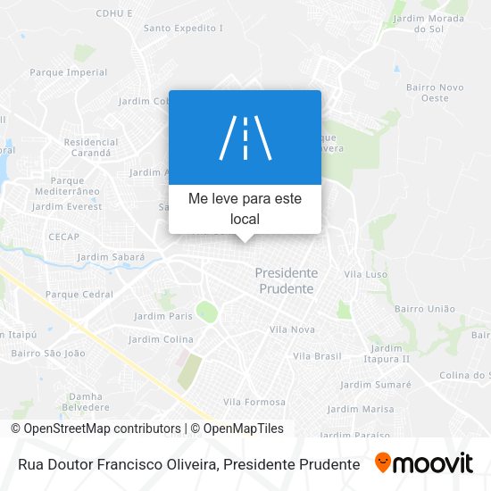 Rua Doutor Francisco Oliveira mapa