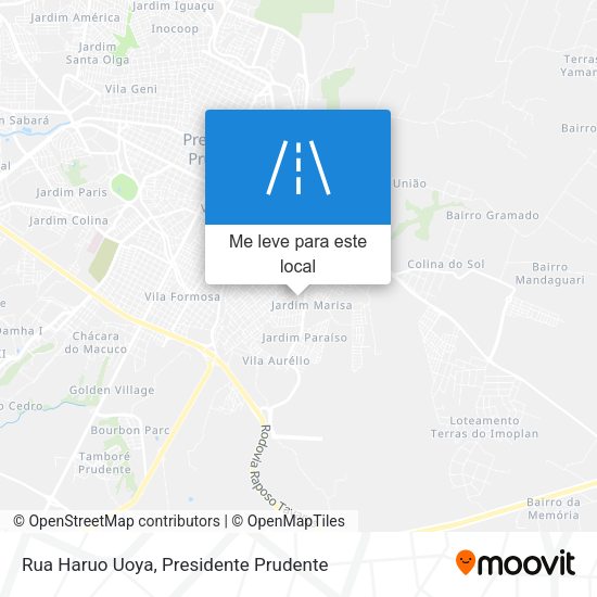 Rua Haruo Uoya mapa