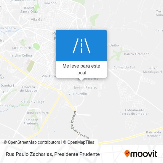 Rua Paulo Zacharias mapa